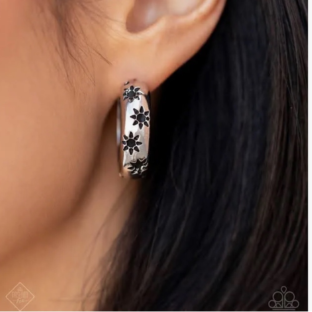 Celestial Clique Silver Hoop Earrings